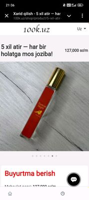 5 xil atir — har bir holatga mos joziba!