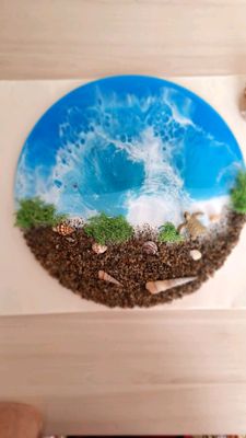 Море картина из эпоксидной смолы ручная работа
