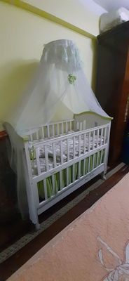 детский кравать с люлкой б/у