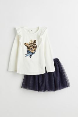 Нарядный комплект двойка на девочку H&M Англия 8-10 лет кофта с юбкой