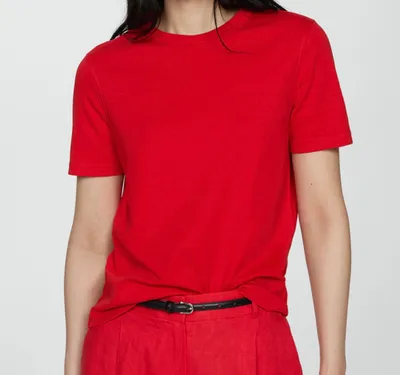 Красная футболка Mango