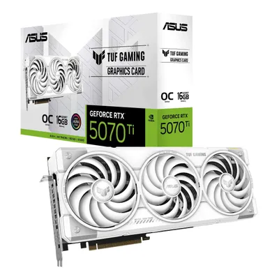Видеокарта ASUS TUF Gaming GeForce RTX 5070 Ti 16GB GDDR7 White OC