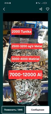Har xil turdagi metall va metall buyumlarni qabul qilamiz metal baza