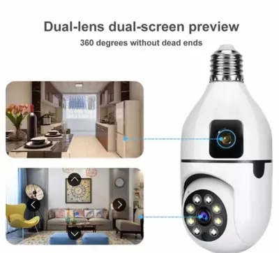 Видео наблюдение Wifi видеокамера, радионяня, 360,лампочка lamp патрон