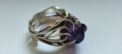 Серебряное кольцо с красивейшим АМЕТИСТом