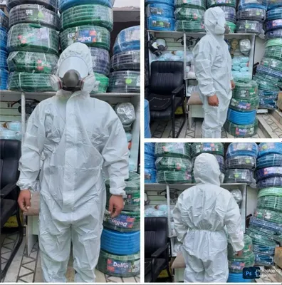 Защитный комбинезон, с капюшоном одноразовый и многоразовый Оригинал