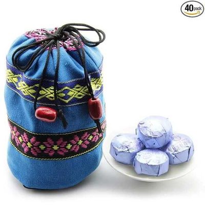 китайский чай, 40 pcs трав женьшеня Чай Шу Пуэр, (Шу) мини туо чай