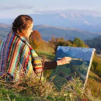Мастер Класс в Горах, рисуем акварелью
