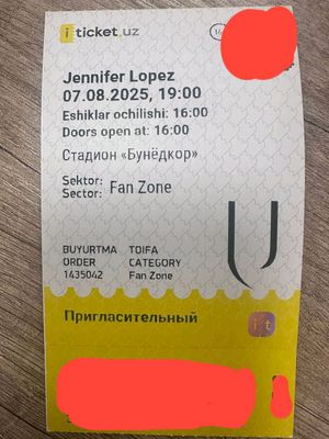 Jenifer lopez konsertiga bilet