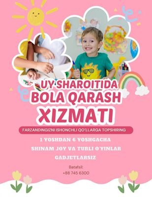 Uyda bolaga qarash xizmati