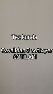 Qarshi shahar Qavalidan yer sotiladi