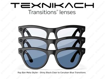 Ray Ban Meta Skyler - Shiny Black Clear to Cerulean Blue Transitions