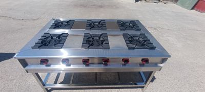 Газ плита нержавейка 6х конфорочная