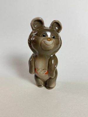 Фарфоровая статуэтка Олимпийский мишка полтавский завод РЕДКАЯ