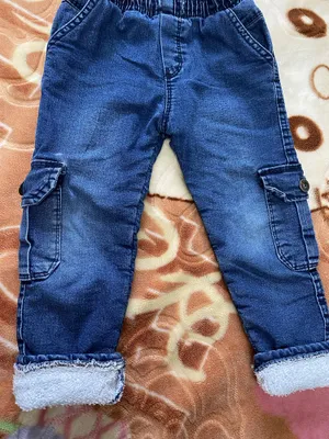 Детские теплые джинсы и рубашка