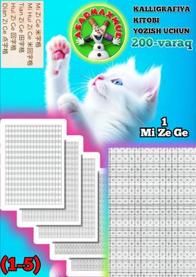 xitoy tili kitobi kalligrafiya yozish uchun