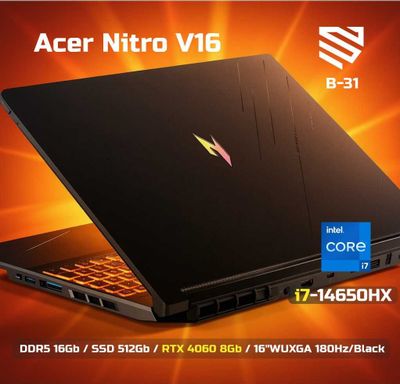 Acer Nitro V16 / I7-14650HX / 16Gb D5 / SSD 512Gb / RTX4060 8Gb