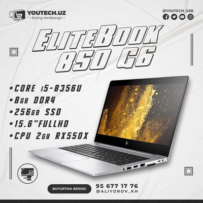 HP EliteBook 850 G6/ Intel Core i5-8365U! Nasiya savdoga, Rassrochka.