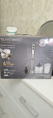 Титановый погружной блендер Texnomir ТН-6010,4 в 1, миксер, чоппер.