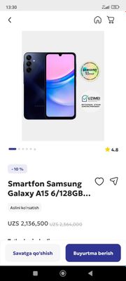 Samsung a15 Holati yangi