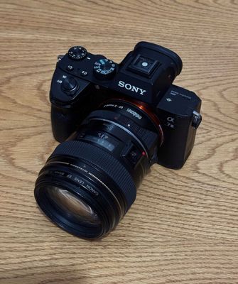 SONY a7 III + metabones (переходник на canon) + 64gb флешка