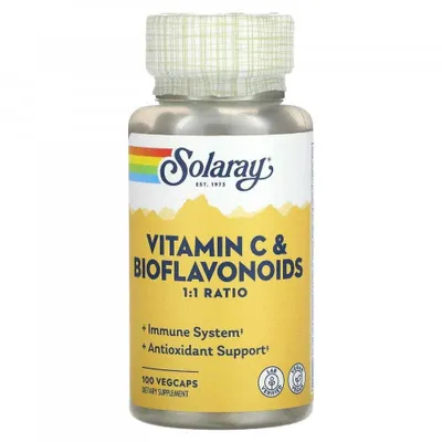 Витамин C + Биофлавоноиды, Solaray Vitamin C & Bioflavonoids