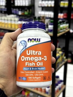 NOW Foods Ultra Omega-3, рыбий жир с омега-3, 180 капсул