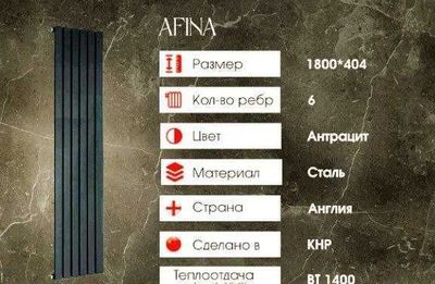 РАДИАТОР AFINA-Элегантность и строгость в современ