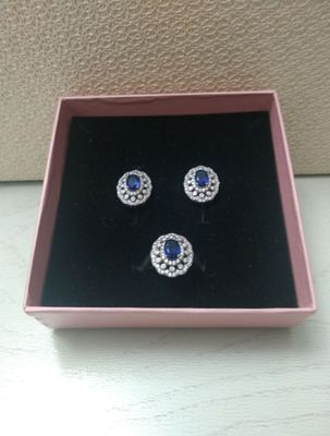 Серьги из серебра, с Сапфирами, Турция.