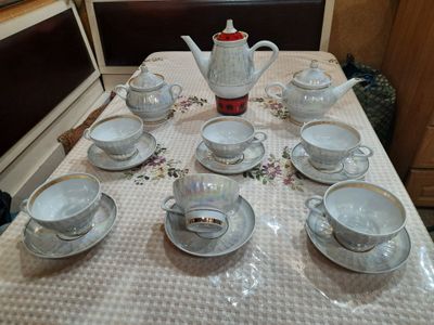 Абсолютно новый, чайный фарфоровый сервиз на 6 персон, Минского фарф