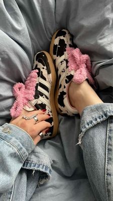 Adidas gazelle cow print