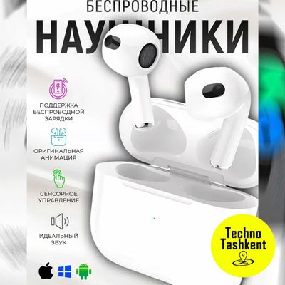 Наушники беспроводные Pods 3 для iPhone Android, Inkax T04A, magsafe
