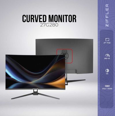 [НОВЫЙ] Монитор Ziffler 27G280 / 27" FHD VA Curved 280Hz RGB Black