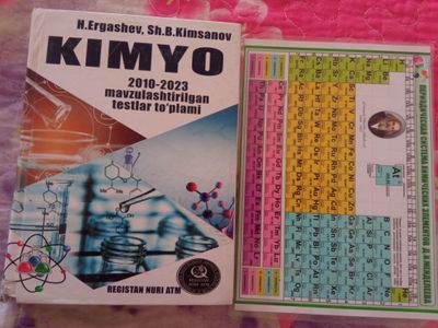 Kimyo mavzulashtirilgan testlar toplami jadval bn