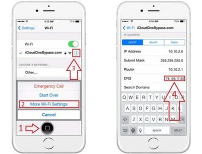 Dns bypass wifi Icloud