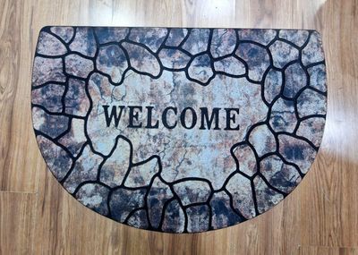 Коврик Welcome 90×60 см, полукруглый, резиновый