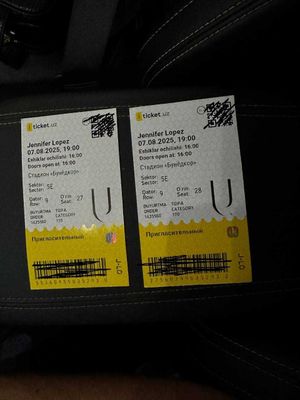 !! Продаю свои билеты на концерт Дженнифер Лопес в Ташкенте!! 4 МЕСТА