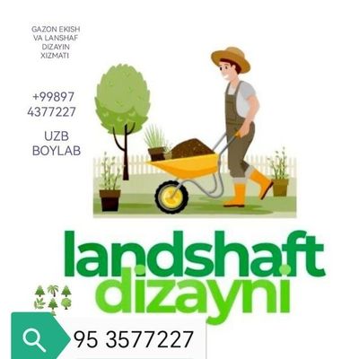 Gazon ekish va lanshaf Dizayin xizmatlari Jizzax Sirdaryo viloyatlari
