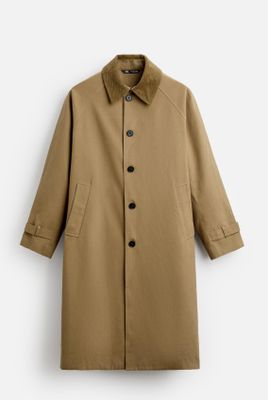 Мужской Тренч оверсайз из Твила , Zara