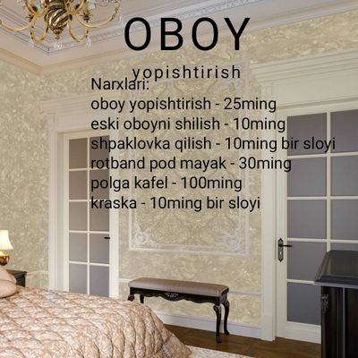 Oboy yopishtirish
