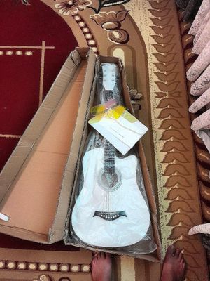 Yengi gitara karobkasi bilan turibdi