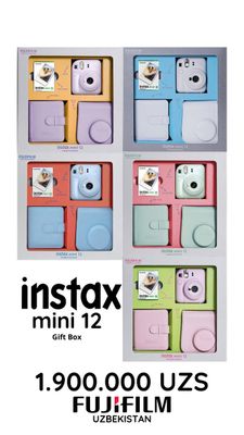 Instax mini 12 nabor 1.900.000. Naborsiz 1.600.000