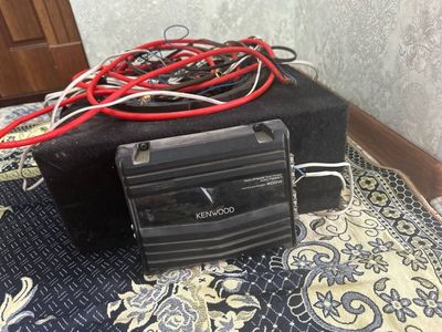 Сабвуфер JBL 1200 + усилитель Kenwood + тюльпан провода
