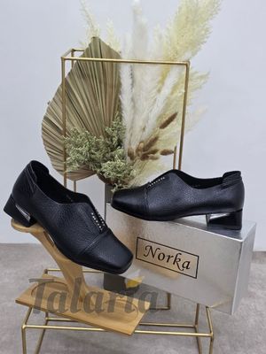Кожаные женские туфли, каблук 3 см, удобная колодка