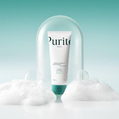 Слабокислотный гель для очищения кожи Purito Mighty Bamboo Panthenol Cleanser