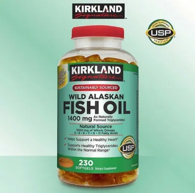 Fish oil Kirkland 1400 mg. Фиш оил 1400 мг. Омега-3 премиум Киркланд