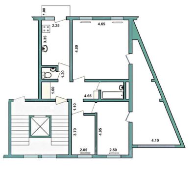 Sebzor 3xona 4xona qilsa boladi !! 88m2