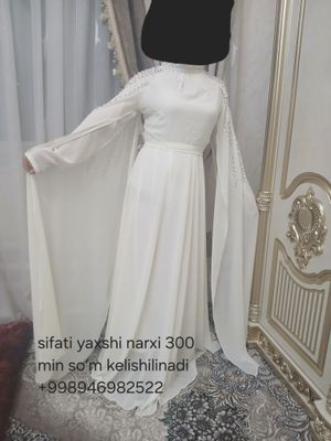 Vecherniy koʻyne 300 min soʻm sifati alo ayvry rang 46 razmer kiyilma