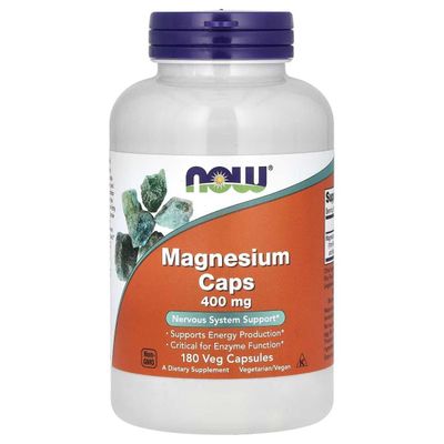NOW Foods, магний в капсулах, 400 мг. Magnesium, Magniy