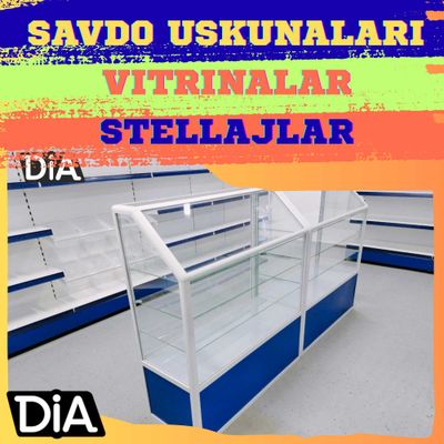 Oynaly prilavkalar, Акция, savdo uskunalari vitrinalar stellajlar